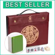 Professional Chinese Mahjong Set with 146 Scratch-Resistant Tiles - Travel Case
