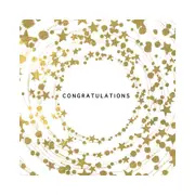 Hammond Gower Luxury Congratulations Gold Greeting Card - 15.5x15.5cm