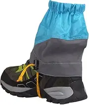 Outanaya Outdoor Hiking Gaiters in Blue Waterproof Tear-Resistant Elastic Cord Snap Hook for Ankle