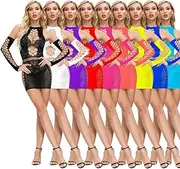 [SHBVMPO] Sexy Fishnet Outfit for Women Long Sleeve Lingerie Set for Honeymoon Outfits