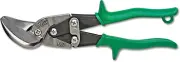 M7R 9 1/4" Metalmaster Offset Snips, Cuts Straight to Right, Green Grips