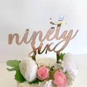 Acrylic Rose Gold 'ninety six' Cake Topper 96th Party Decorations Supplies