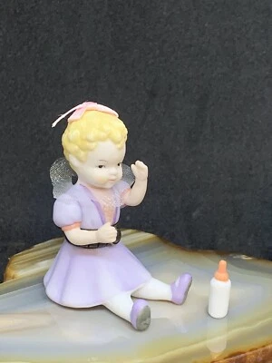 Porcelain Hinged Box BABY DOLL with a BOTTLE Trinket Midwest PHB New in Box