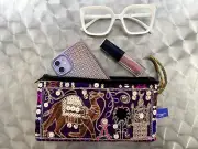 Handmade Sequin Bohemian Pouch Cosmetic Makeup Bag Purse Organizer Travel Case
