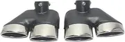 Accessories Stainless Steel Exhaust Tip Tail Throat, Bilateral Four-out Muffler, Suitable Compatible For Benz W220 S320 S350