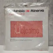 Columbia Minerva Hen Scratch Welcome Picture Kit #7521 10"x20" 1983