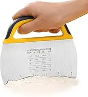 Dough Cutter Bench Scraper - Multipurpose Baking Tools Stainless Steel Pizza Cutter for Kitchen, Food, Pastry, Bread - Pochy