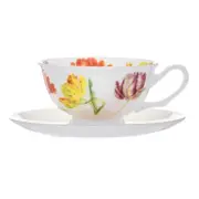 Ashdene Botanical Symphony Cup & Saucer 220ml - Parrot Tulip