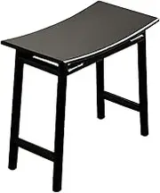 Vintage Dining Room Bench, Bench 100% Solid Wood Backless, Entryway Bench with Solid Rubber Wood Legs, for Dining Room, Living Room, Hallway, Kitchen(Black)