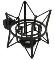 360 Degree Adjustable Microphone Stand with Shock Mount Holds 2Kg Black