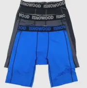 3 Pack Isnowood Multicolor Athletic Underwear Compression Shorts Men's Medium