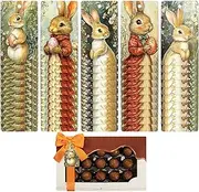 Basket Tags Easter - Festive Snack Bag Sign Set of 50 - Bunny Classroom Treat Bags Tags with String for Kids Easter Parties, Spring Crafts, Tree Decorations