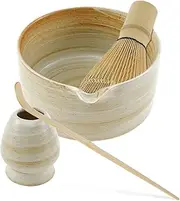 UKQRRTC 4Pcs Japanese Matcha Set, Traditional Matcha Tea Set, Elegant Matcha Starter Kit, Manual Matcha Making Kit for Tea Lovers (Style 1)