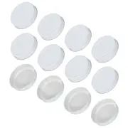 12Pcs Tinplate Canning Lids with Label for Regular Mason Jar White(70mm)