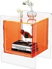 Acrylic Nightstand Bedside Table with Open Storage Shelf, Clear Side Table for L