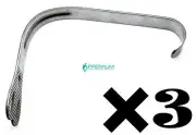 3 Pcs Dental Weider Cheek Tongue Retractor Mouth Opener Surgical Instruments