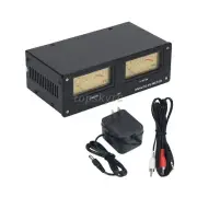 Black MIC-73 Voice Control Square Analog VU Meter Wire-free LED Warm Backlight
