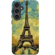 For Samsung Galaxy S24 Tough Protective Cover, Eiffel Tower Painting