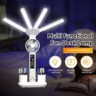 LED Desk Lamp USB Dimmable Touch Foldable Table Lamps Calendar Temperature Clock