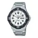CASIO 卡西歐 指針男錶 三折式不鏽鋼錶帶 黑白錶盤 防水100米(MRW-200HD-7B)