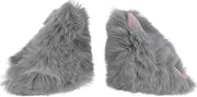 X AUTOHAUX Motorcycle Helmet Accessories Decoration Side Cat Ears for Motorcycle Bicycle Skiing Helmets Gray Plush Stickers 1 Set