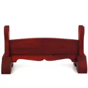 Red Wood Japanese Samurai Sword Holder Stand Katana Tanto Display Rack 1 Tier