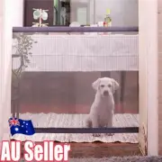 Pets Dog Cat Baby Safety Gate Mesh Fence Magic Portable Guard Net Stairs DoorsQS