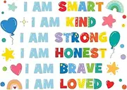 TOARTi Colorful Inspirational Quotes Wall Stickers for Classroom,Positive Educational Wall Art Decal for Kids Room,Motivational Wall Decals for Nursery Wall Decorations