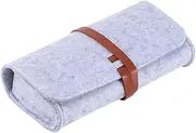 [TEMPNAP] Eyeglasses Bag Arm Rest Tray Eyeglasses Case Bedside Table Clip on to Bed Travel Size Makeup Sunglasses Bag Pouch Eyeglasses Storage Bag Felt Glasses Bag Grey