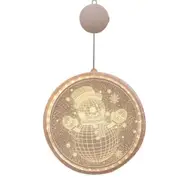 Christmas Hanging Lights Suction Cups for Window Xmas Decorations LED Lamp for Festival -Snowman