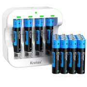 Kratax 1.5V AAA Rechargeable Lithium Batteries Triple A Batteries 1100mWh 1600x
