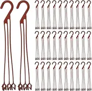 Happyyami 50pcs Plastic Hanging Hooks for Flower Plant Holders Durable Wall-Mounted Pots Hooks for Garden and Home Decoration for Balconies Windowsills and Desks