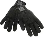 AS Roma ASR Leather Patch Knitted Gloves Black