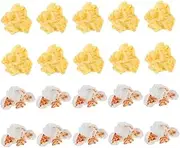 ERINGOGO 5sets Resin Popcorn Charms for DIY Phone Case Decor Cute Ornaments and Craft Accessories Lifelike Decorations for Jewelry Making Scrapbooking and Creative Projects 30pcs*5
