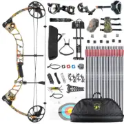 2020 Topoint T1 19-30" COMPOUND BOW & ARROW HUNTING TARGET ARCHERY 15-70LBS