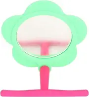 Bird Mirror Perch Flower Shape Decorative Plastic Parrot Mirror Stand Toy for Budgie Lovebird Cockatiel