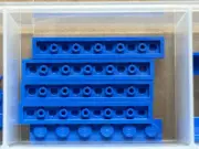 LEGO Parts - Blue Plate 1 x 6 - No 3666 - QTY 5