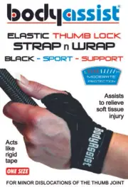 Bodyassist Elastic Thumb Lock Strap Wrap Tape Injury Recovery Rehab