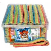 TNT Sour Straps 1.4kg Multicoloured 200 Halloween Party Favours Candy Buffet
