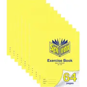 Spirax 106 Exercise Book Ruled 8mm 70gsm 64 Page A4 [10 Pack]