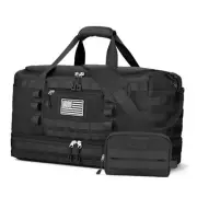 Travel Bag for Men, Tactical Duffle Bag & Weekender Bag for Medium Black