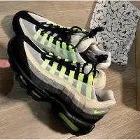 在飛比找Yahoo!奇摩拍賣優惠-Denham x Nike Air Max 95 黑白綠 牛