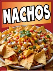 Nachos Vinyl Sticker Window Adhesive Truck Concession Vinyl Sign Mexican Food