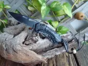 Collectible Pocket Knife, Black Aluminium ,Can Opener, Manual Folding Knife 705
