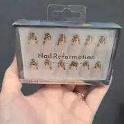 Nail Reformation 30 Press-On Nails Vegan Heart Animal Print NEW SEALED BOX