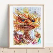 Daruk Ballpoint Pen Print, Legend of Zelda Breath of the Wild Art