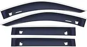 STIDPFZX Weather Shield Compatible for GWM -WEY -Tank 500 Hi4-T Retrofitting Thickening Widening Stainless Steel Bright Strip Car Weather Shield(Black(4 Pieces))