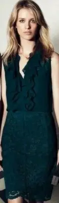 NWT Tory Burch Everett Lace Knee Length Pencil Skirt-Teal 0 Or 2 XS/SMALL ❤️