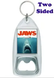 Jaws Shark Horror Film Poster Bottle Opener Clear keyring