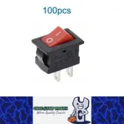 100 x Red Rocker Switches 10x15mm ON/OFF 2 Pin SPST Panel Mount Mini Switches